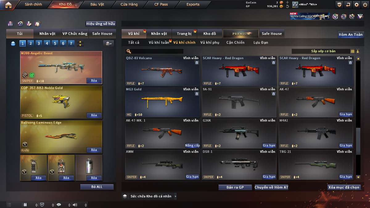 shop acc cf uy tin gia re